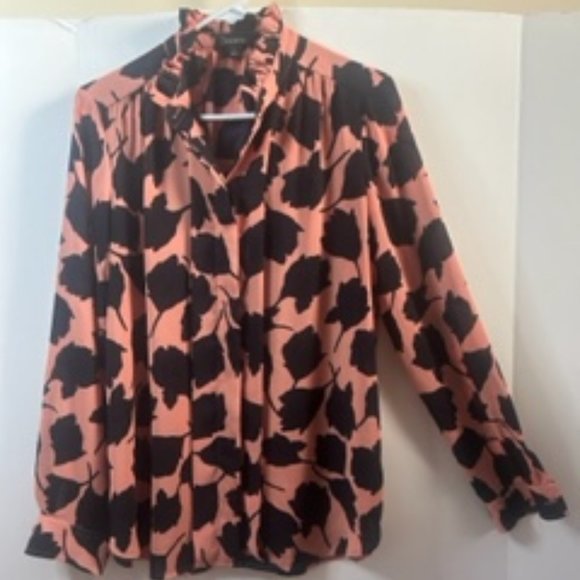Ann Taylor Peach Print Bottom Down Top  Size:M - Picture 1 of 2